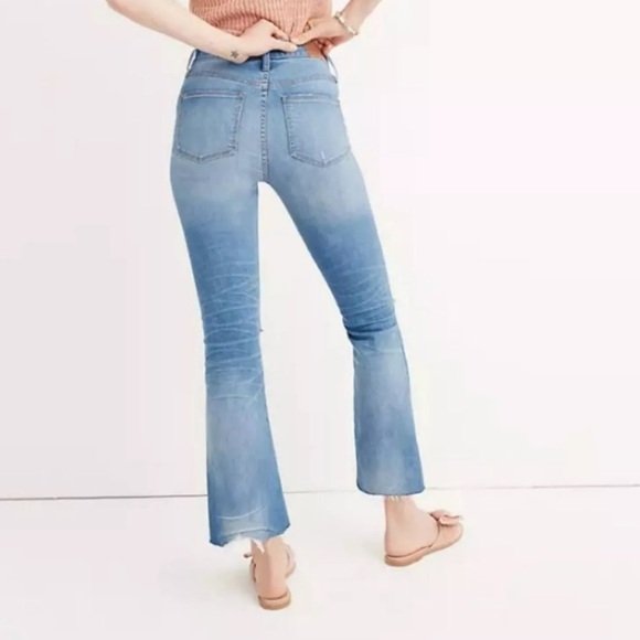 Madewell Cali Demi Boot Button Fly Distressed Jeans Size 26 - Picture 2 of 13